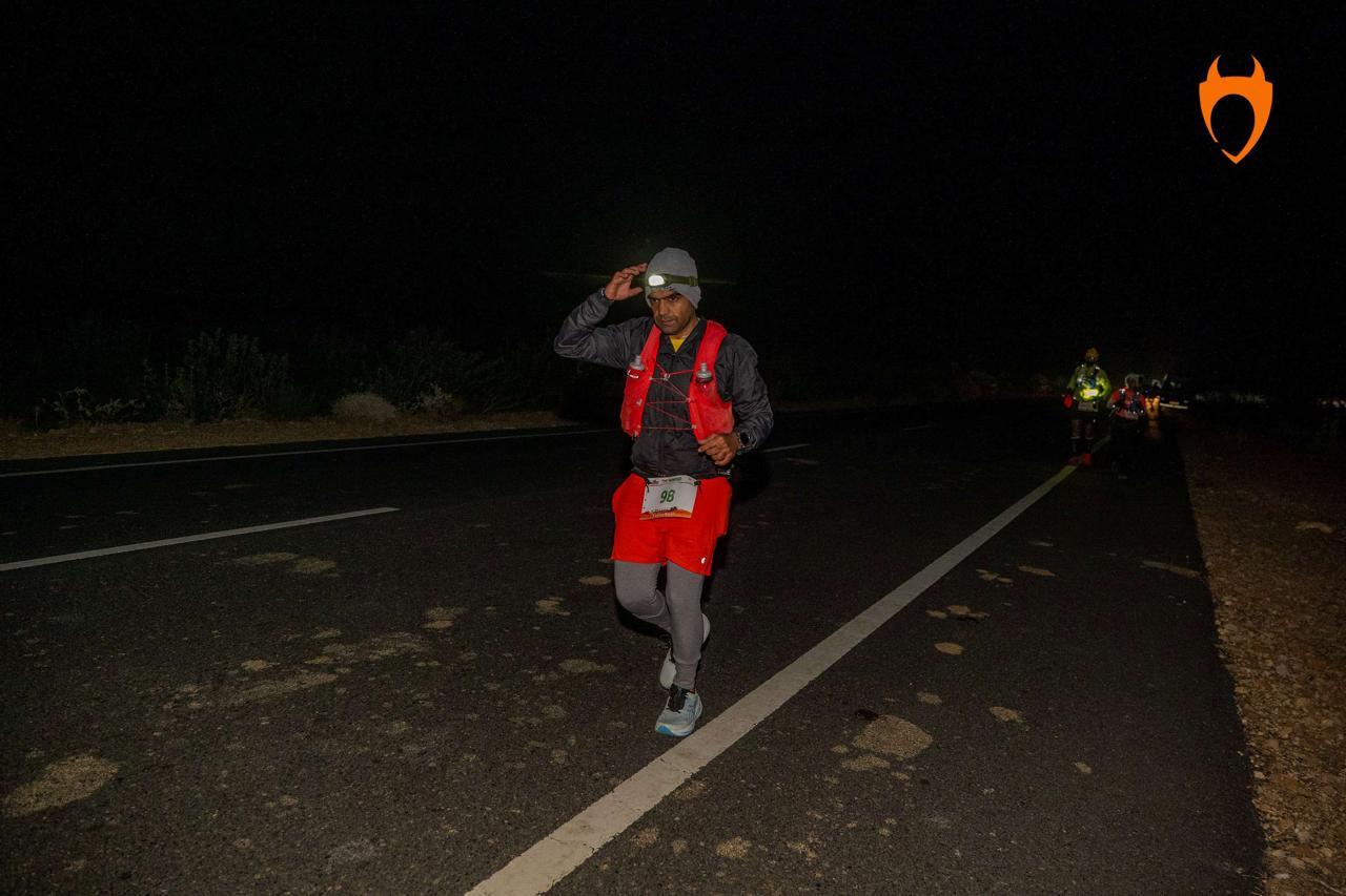 Running through border landscape